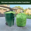 64 Gallon Compostable Trash Bags Flat-Top, Heavy Duty Extra Thick