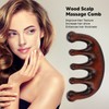 Wood Scalp Meridian Comb Stress Relief Prevent Static Wide Tooth
