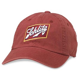 AMERICAN NEEDLE Ballpark Schlitz Beer Buckle Strap Dad Hat (PBC-1901E-CINN) Cinnabar