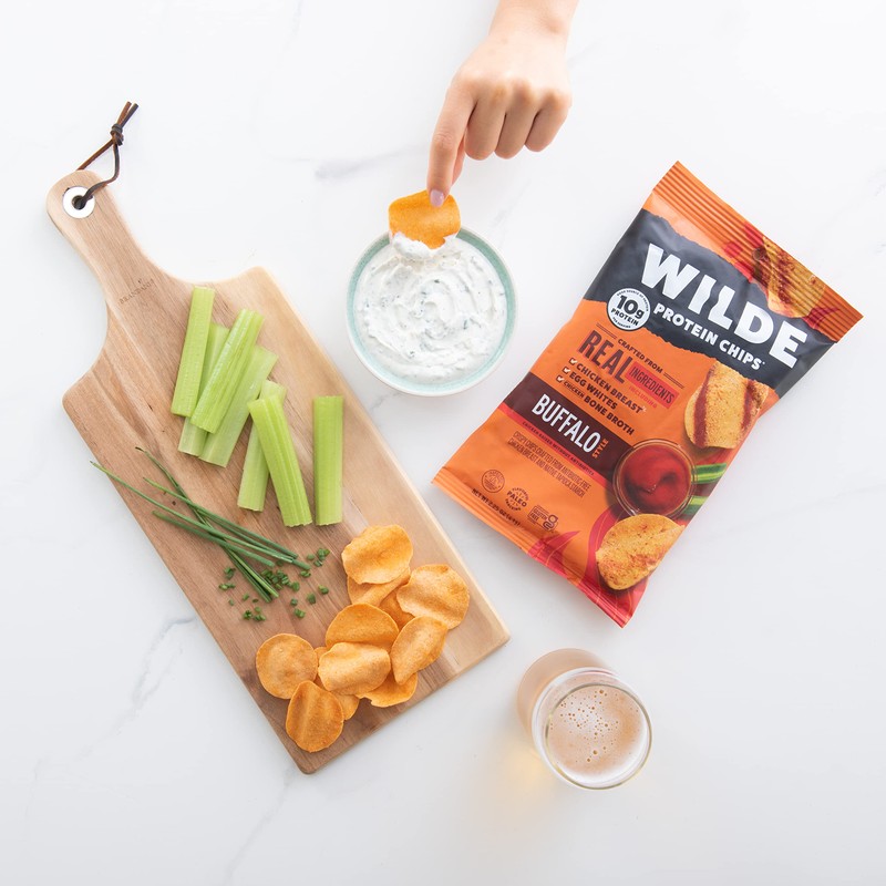 WILDE Buffalo Protein Chips, Thin and Crispy, High Protein, Keto