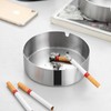 CLKE 5 x Outdoor Ashtrays, Round Stainless Steel Ashtray, Modern