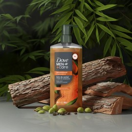 DOVE MEN + CARE Body Wash Sandalwood & Cardamom Oil Plant-Based Moisturizing Body Wash for Men, 26oz