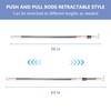 ZSTARR Tension Rod,Blinds Shads Push Pull Adjustable Drapery Rod with