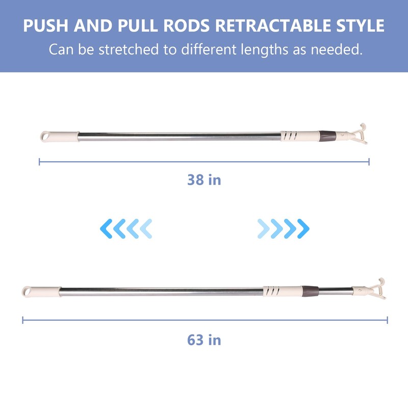 ZSTARR Tension Rod,Blinds Shads Push Pull Adjustable Drapery Rod with