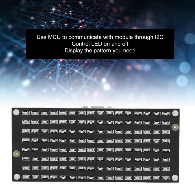 LED Matrix Control Module 8x16 Panel IC2 Communication Display DC3.3‑5V