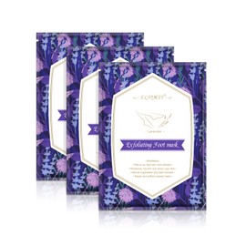 3 Pack Foot Peel Mask Effective For Cracked Heels Repair, Remove Dead Skin, Callus & Dry Toe Skin - Baby Soft Feet - Exfoliating Peeling Natural Treatment (Lavender)