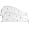 Handdraw Stars - Toalla de secado de cabello gris con