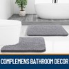 OLANLY Bathroom Rugs Sets 2 Piece, Soft Absorbent Chenille Bath
