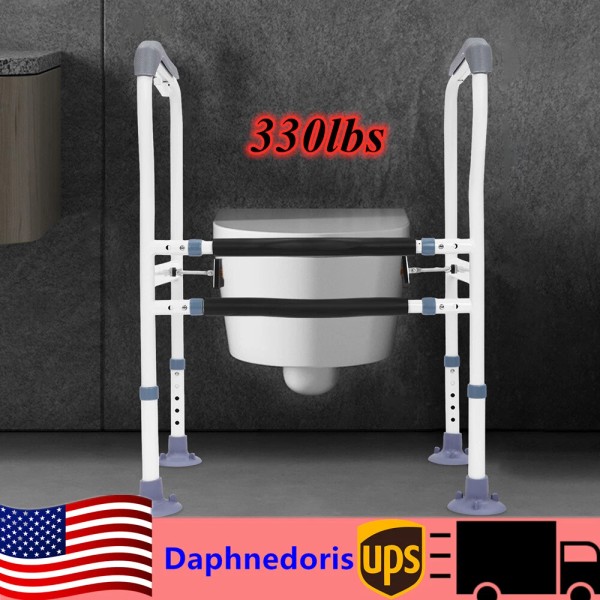TBvechi Toilet Safety Rails Bathroom Handicap Frame 330lb for Elderly