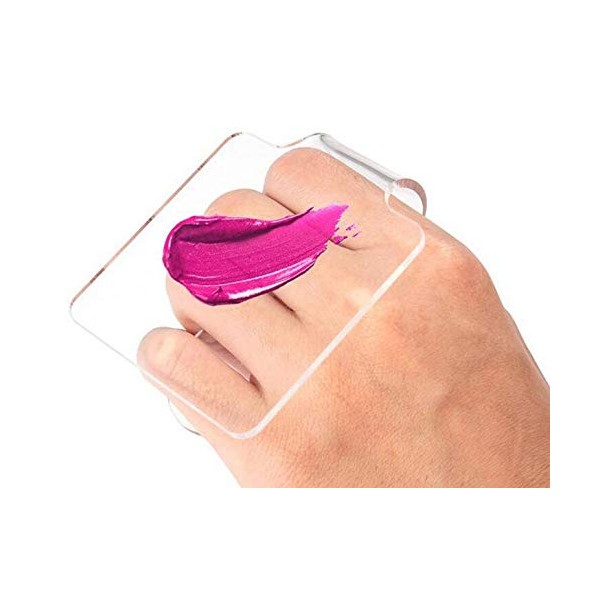 2Pcs Makeup Hand Palette Professional Clear Acrylic Makeup Hand- Held