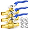 GASHER 1PCS 5/8 Inch Heavy-Duty Brass Barb Ball Valve With
