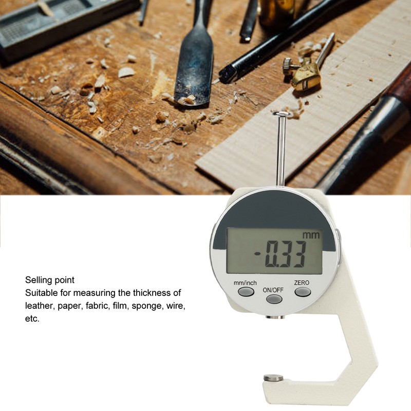 Digital Thickness Gauge Electronic LCD Thickness Meter Measuring Tool for