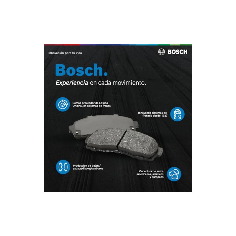 Bosch Balatas Ceramicas Traseras BE1037H, Negro