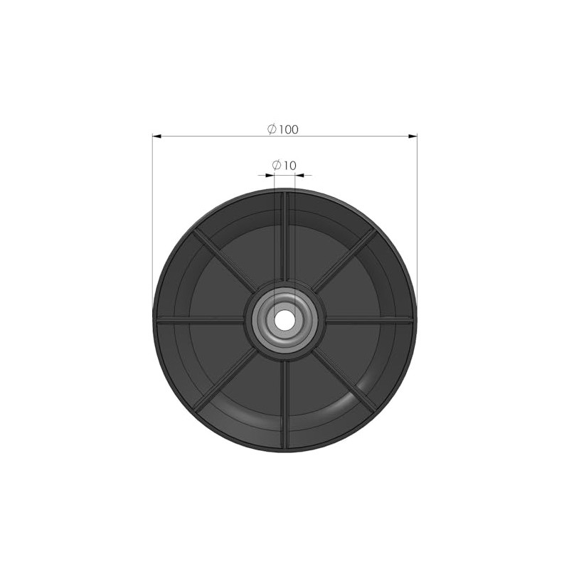 Rope Pulley Diameter 100 mm for Ropes up to 20