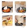 8-Piece White Kitchen Utensil Set with Gold Handles, Stainless Steel
