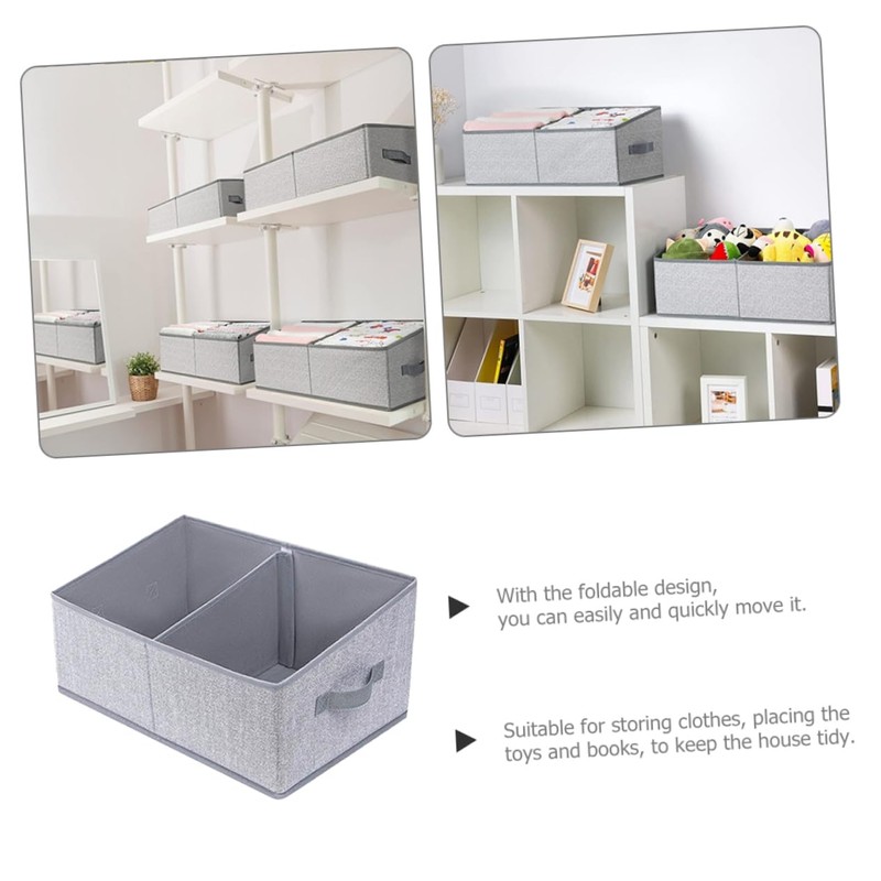 VILLFUL Trapezoid Storage Bins Large Foldable Fabric for Clothes Books