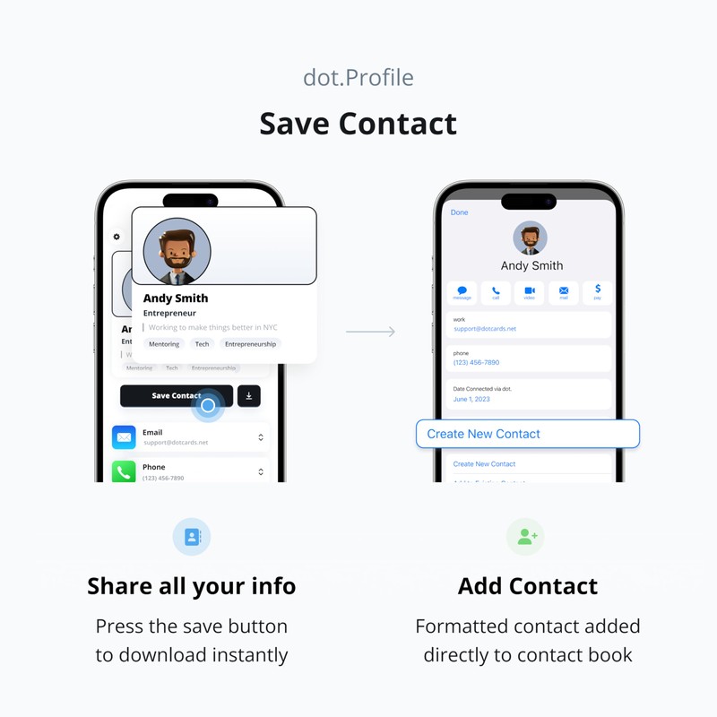 dot. dot. Card Metal - Digital Business Card - Tap