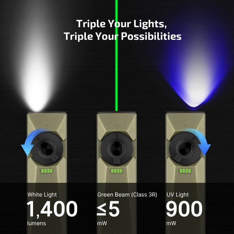 Olight Arkfeld Ultra 1400 Lumen EDC Flashlight with LED Light,