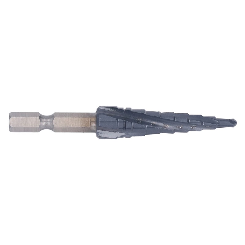Spiral Grooved Step Drill Bit 4mm to 12mm Step 1/4in