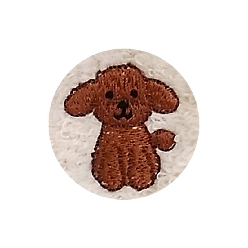 No-twist Pile Hand Towel with Cute Embroidered Dog (Toy Poodle)