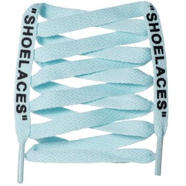LitLaces -"SHOELACES Flat Printed Replacement Shoe Laces for Sneakers (Baby Blue, 62")