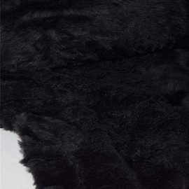 Stoffbook D106 Black Teddy Fur Smooth Faux Fur Fabric Fabric
