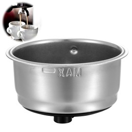 Oruola 51mm Portafilter Filter Basket,Detachable Coffee Filter Basket,Stainless Steel Pressurized Mesh Coffee Filters Bottomless Portafilter Coffee Machines Accessories for Home Office(2 Cups)