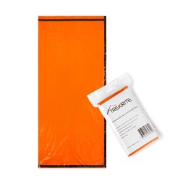 Emergency Waterproof Survival Bivi/Bivvy Bag – Lightweight Thermal Insulated Foil High Visibility Orange Single-use, Packed Flat for Ease of Carry - Trekrite