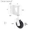 Gate Wheel Spring-Loaded Gate Caster Kit for Wooden PVC Fences,