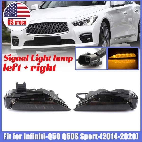 hotsale*2020 Pair Smoke Fog Turn Signal Light LED Lamps For