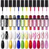 MEET ACROSS 12 Colors Liner Painting Gel Nail Polish Set