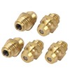uxcell M6 x 5mm Male Thread Brass Straight Grease Nipples