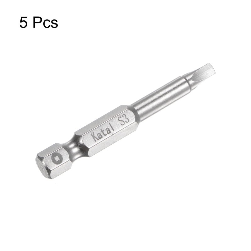 sourcing map 5pcs S3 Square Screwdriver Bit 1/4" Hex Shank