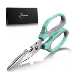 BoFuYuan Kitchen Shears for Food - Multifunctional Detachable Kitchen Shears for Cutting Food, chicken, Meat(9'' Green)