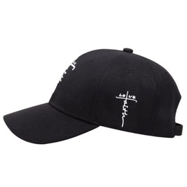 Jesus Themed Christian Baseball Caps Hats for Men Women Breathable Trucker Hat (UK, Alpha, One Size, Black - Love Cross)