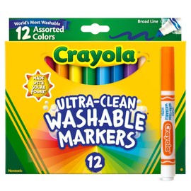 Crayola Ultra-Clean Washable Markers, 12 Count