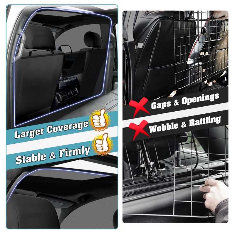 Mixsuper Dog Car Barrier, 61.4" Wide, Car Divider for Trucks,