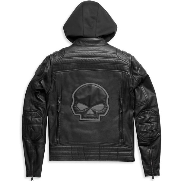 Men’s Genuine Cowhide Top Grain Premium Passing Link Black Leather Biker Jacket Motorcycle Vents Cafe Racer Jacket