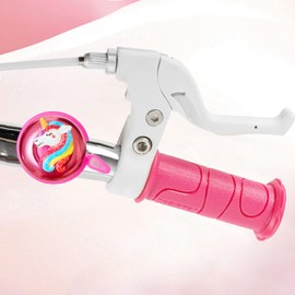 Vatefery Bike Bell Unicorn Bike Accessories for Kids Adjustable Size Bicycle Bell forGirls Boys Adults Bike Horn… (A.Pink)