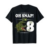 8 Year Old Crocodile Reptile 8th Birthday Party Alligator T-Shirt