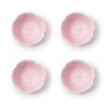 Two's Company Flower Tidbit Bowl, 6-inches Diameter, Porcelain, Pink, Set