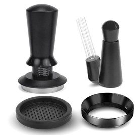 KYPAX 51mm Espresso Accessories Kit, Calibrated Spring Loaded Tamper, WDT Tool Espresso Machine Accessories Kit and Dosing Funnel Set, Coffee Tamper Tool and 51mm Portafilters, Barista Tools