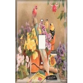 Decorative Light Switch Plate Cover - Bird Party