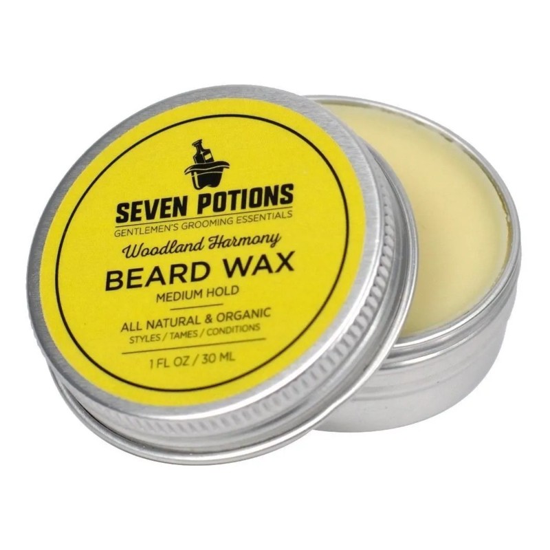 Siete Pociones Barba Cera 1 Oz. Naturales Y Orgánicos Barba