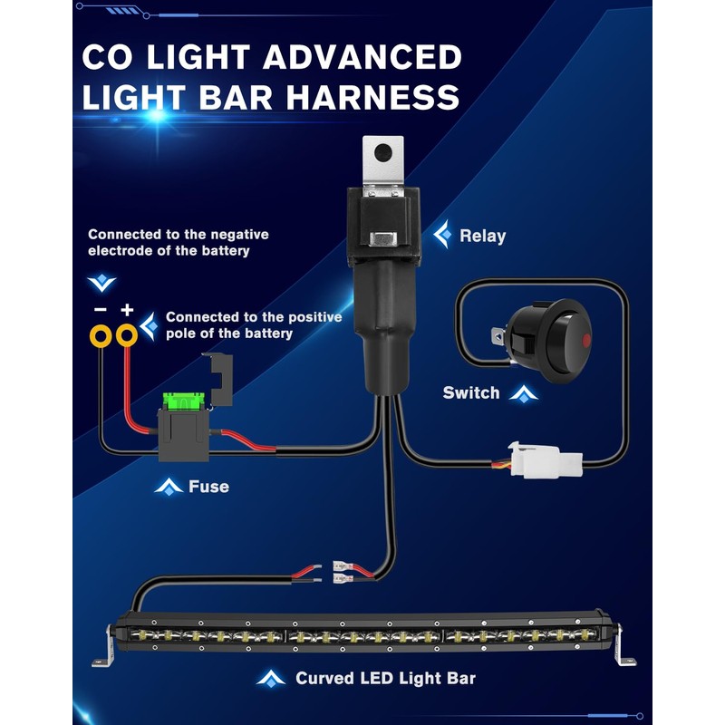 CO LIGHT 38 inch Curved Single Row LED Light Bar