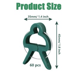 URANT 60 Garden Plant Clamps,Plant Support Clamps Hold Plant Stems,for Multi-...