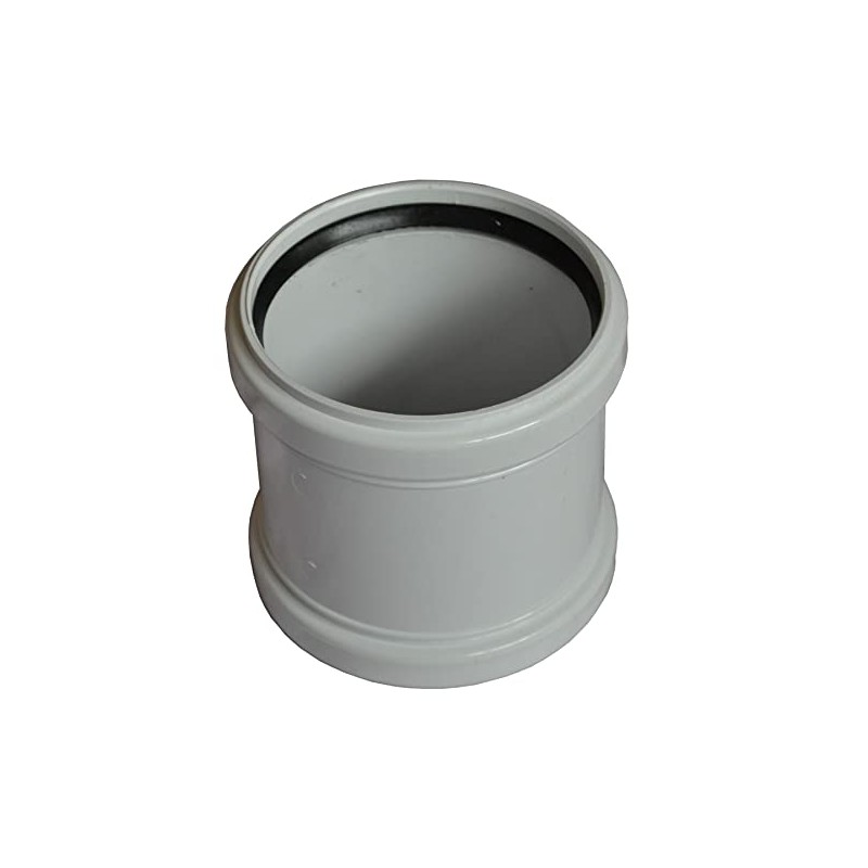 Double Socket Pushfit Soil Pipe Slip Coupling - White -