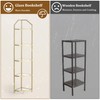 5-Tier Corner Shelf Stand, Gold Corner Bookshelf, Bathroom Storage Rack