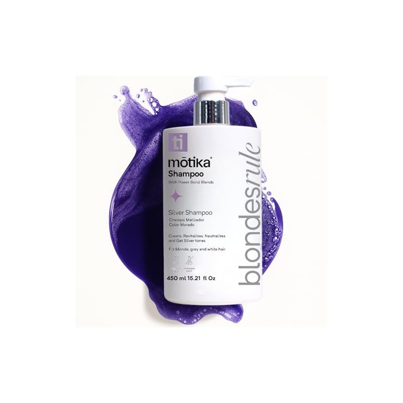 Motika Shampoo Morado - Matizador de Rubios Silver (450 ml)