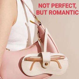 3 Pcs Fashion Sunglasses Case, Soft Leather Sun Glasses Case, Portable Slim Sunglasses Pouch, Travel Protective Cover for Glasses with Belt Clip(3pcs Cleaning Cloth Include)